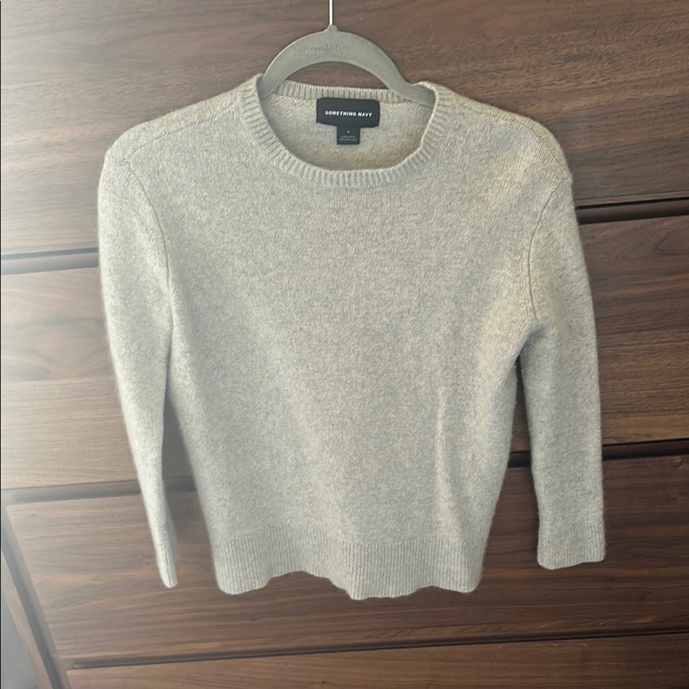 Something Navy Gray Women's Sweater